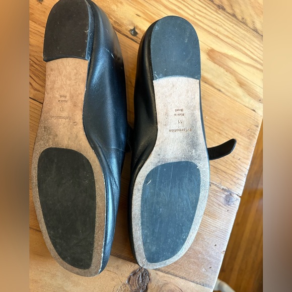 Reformation Black Leather Mary Jane Flats - Picture 2 of 2